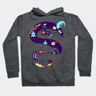 Blue Chinese New Year Dragon with Fireworks Hoodie